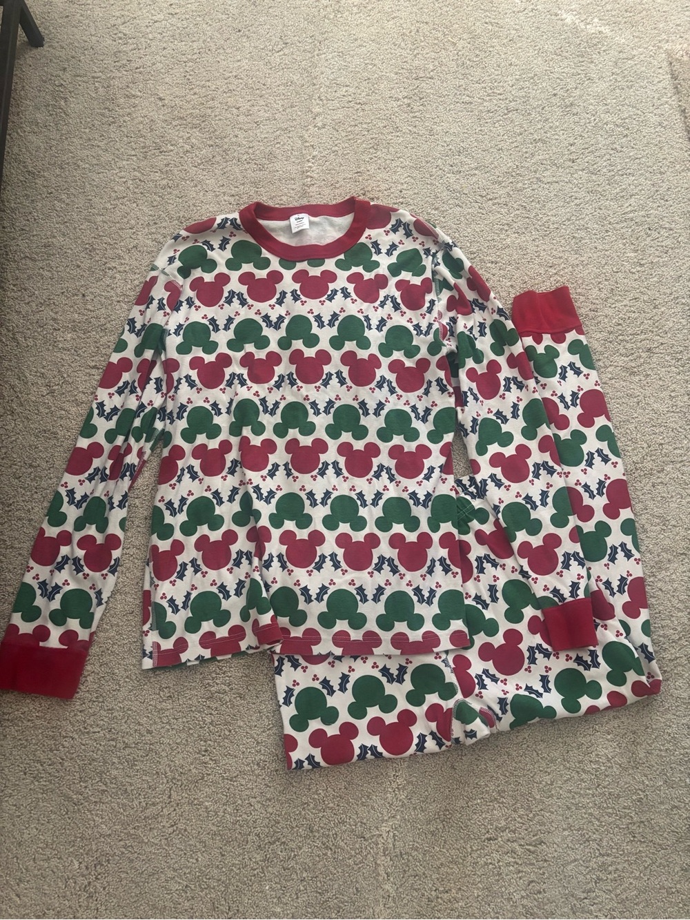 Hanna Andersson Men’s Disney Mickey Garland Long John Christmas Pajamas XL